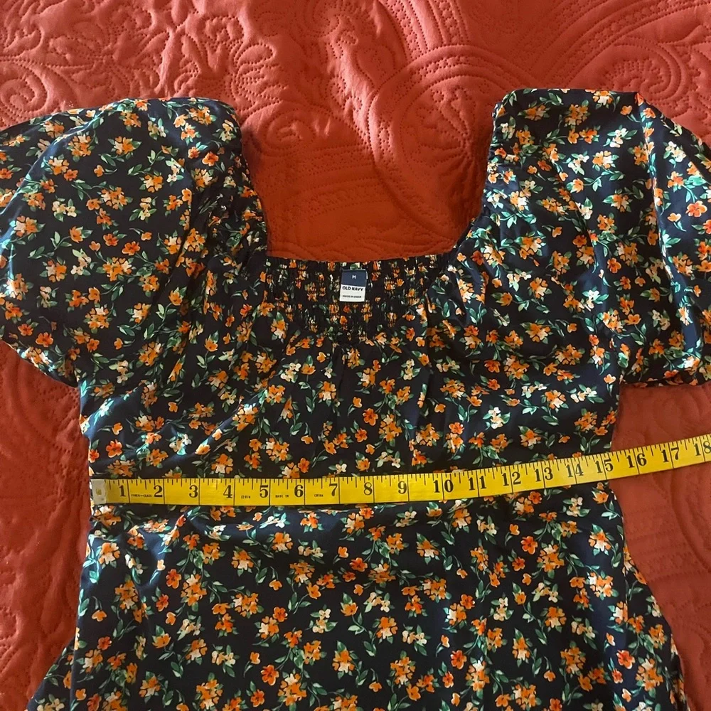 🛍️3 For $10🛍️ Old Navy Floral Puff Sleeve Blouse, Size M